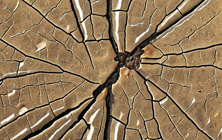 **A microscopic view of a metal surface showing microcracks forming at grain boundaries and inclusions, with arrows indicating the direction of cyclic stress. Emphasize the surface roughness and imperfections leading to crack initiation.**